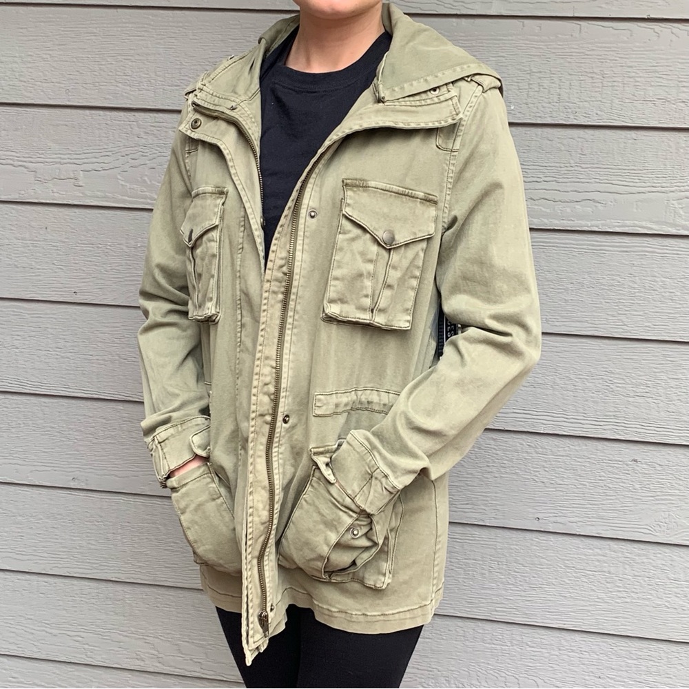 Design Lab Olive Green Utility Jacket - Picture 5 of 16